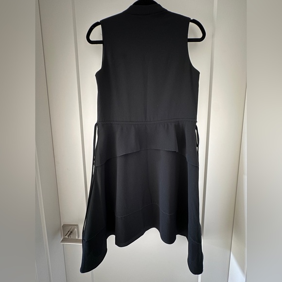 Club Monaco Raelee Sleeveless V-Neck Peplum Dress Black Size 4 - Picture 9 of 11